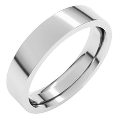 10K White Gold 4.5 mm Comfort-Fit Flat Band Size 9