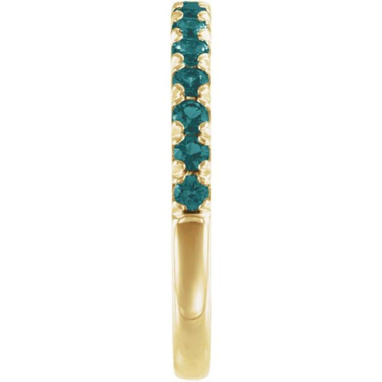 14K Yellow Gold Natural Alexandrite Stackable Ring