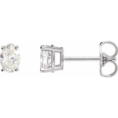 Sterling Silver 1 1/2 CTW Lab-Grown Diamond Earrings