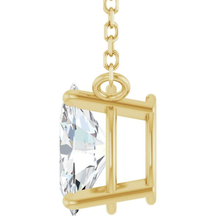 14K Yellow Gold 1 CT Lab-Grown Diamond 18" Necklace