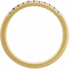 14K Yellow Gold Vermeil Lab-Grown Alexandrite Stackable Ring