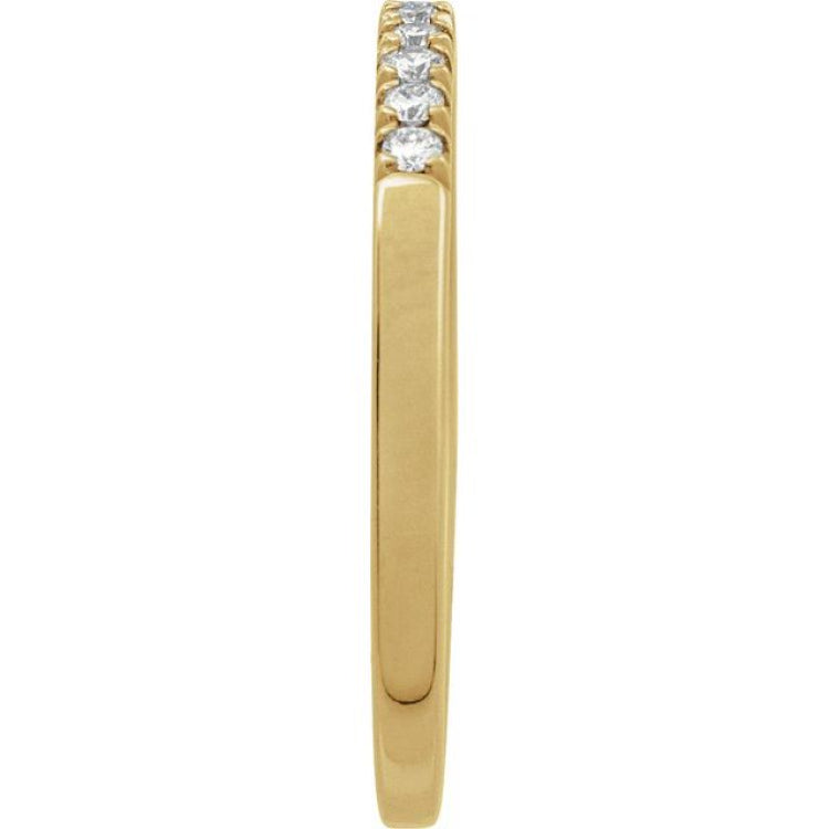 14K Yellow Gold Vermeil 1/6 CTW Lab-Grown Diamond Stackable Ring