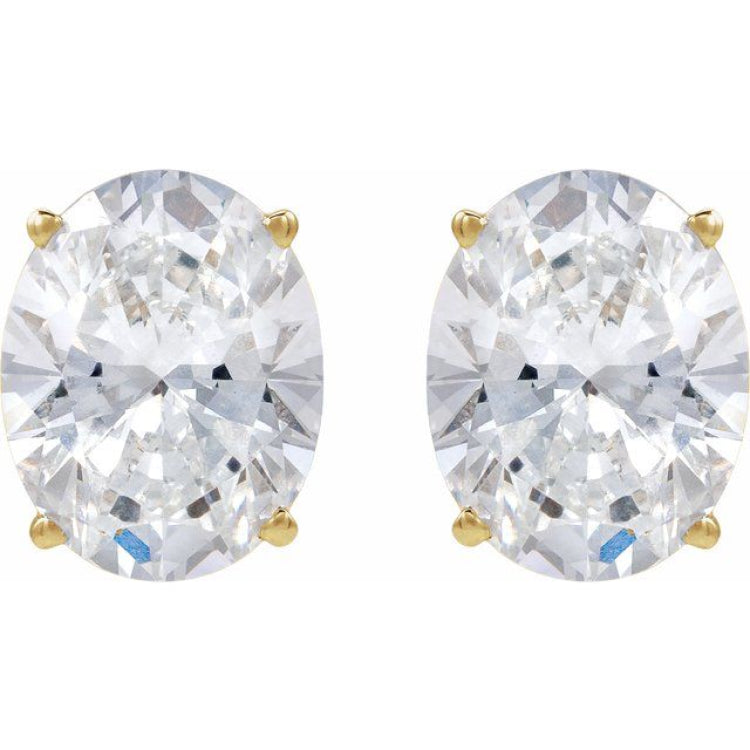 14K Yellow Gold 3 5/8 CTW Lab-Grown Diamond Earrings