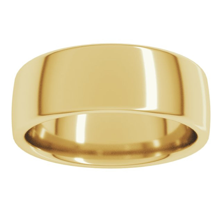22K Yellow Gold 7 mm Comfort-Fit European-Style Band Size 11.5