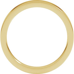 14K Yellow Gold 3 mm Comfort-Fit Flat Band Size 9.5