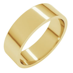 14K Yellow Gold 6 mm Flat Band Size 12