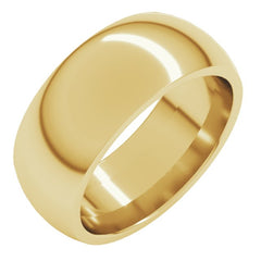 14K Yellow Gold 8 mm Comfort-Fit Half Round Band Size 5.5