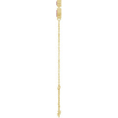 14K Yellow Gold Lab-Grown Ruby Bezel-Set 3-Stone 7 1/2" Bracelet