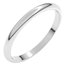 Continuum Sterling Silver 2 mm Half Round Band Size 9