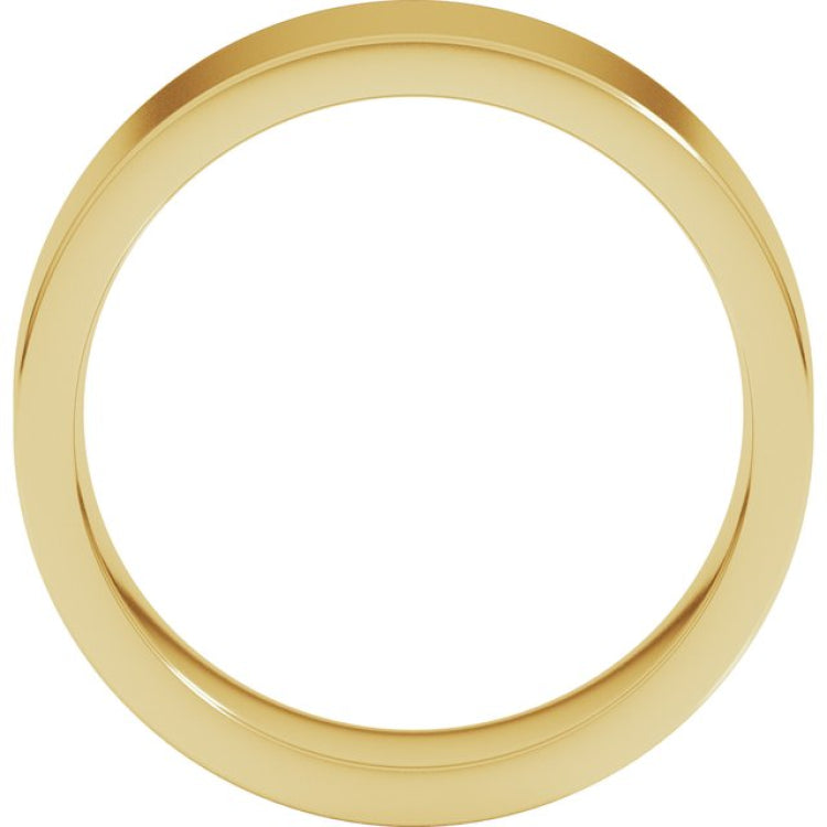 10K Yellow Gold 7 mm Comfort-Fit Flat Band Size 8.5