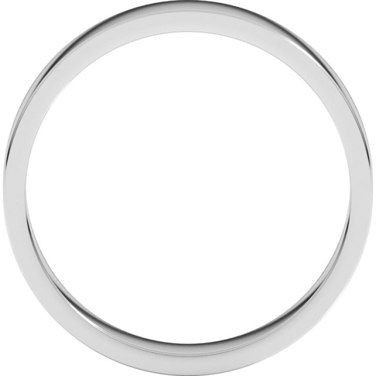 Platinum 4 mm Flat Band Size 9.5