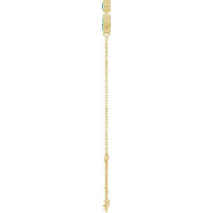 14K Yellow Gold Natural Blue Zircon Bezel-Set 3-Stone 7 1/2" Bracelet