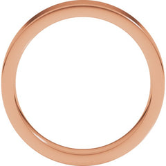 18K Rose Gold 4 mm Comfort-Fit Flat Band Size 8.5