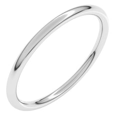 Sterling Silver 1.5 mm Comfort-Fit Full Round Band Size 9