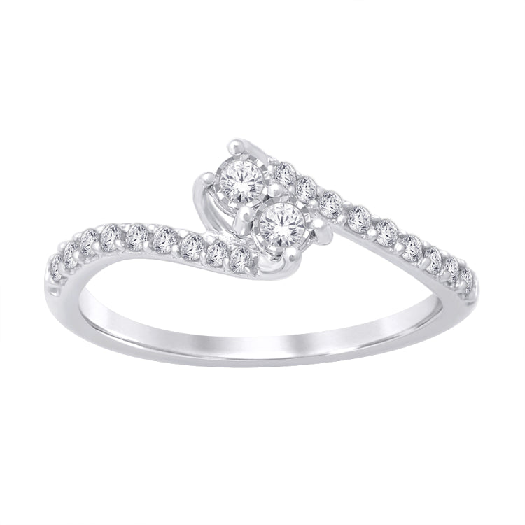 14K White Gold 1/3 Ct.Tw. Diamond Fashion Ring