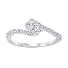 14K White Gold 1/3 Ct.Tw. Diamond Fashion Ring