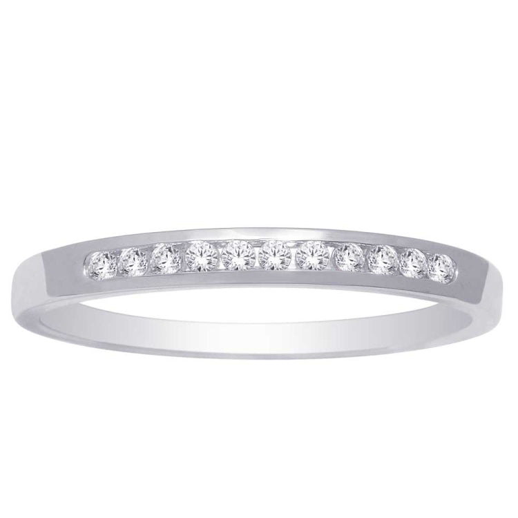 14K White Gold 1 Ct.Tw. Diamond Ladies Machine Band