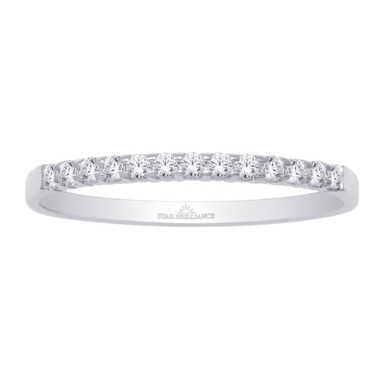 14K White Gold 1/6 Ct.Tw. Diamond Ladies Machine Band