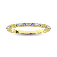 14K Yellow Gold 1/6 Ct.Tw. Diamond Stackable Band