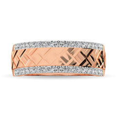 14K White Gold 1/2 Ct.Tw.Diamond Machine Mens Band