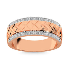 14K White Gold 1/2 Ct.Tw.Diamond Machine Mens Band