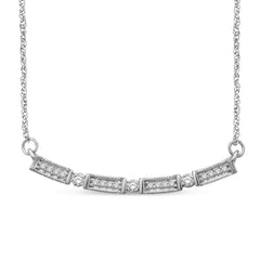 14K White Gold 1/6 Ct.Tw. Diamond Stackable Necklace