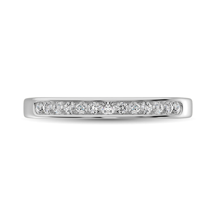 Diamond 1/5 Ct.Tw. Channel Set Machin Band in 14K White Gold