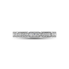 14K White Gold 1/5 Ctw Diamond Band