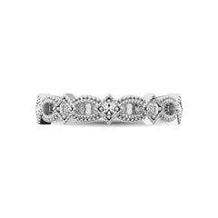 14K White Gold 1/6 Ctw Diamond Stackable Band