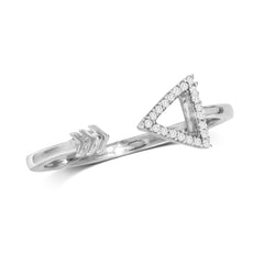 10K White Gold Diamond Accent Fashion Ring