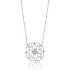 (SPECIAL ORD) Sterling Silver Diamond Necklace