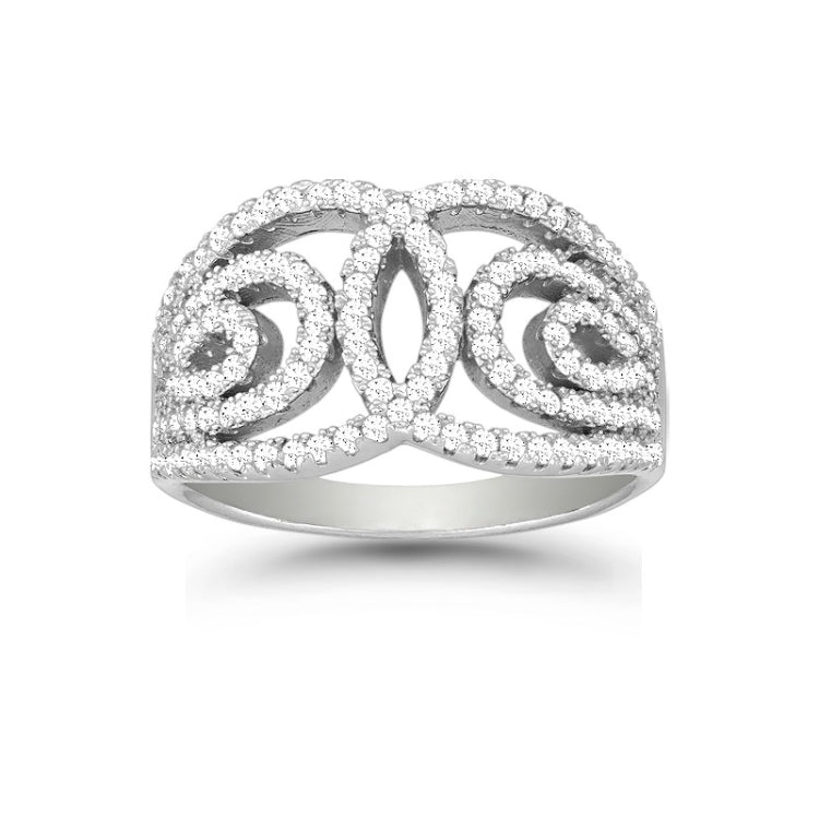 Sterling Silver Micro Pave Ring