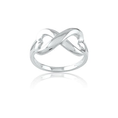 Sterling Silver Heart Infinity Ring