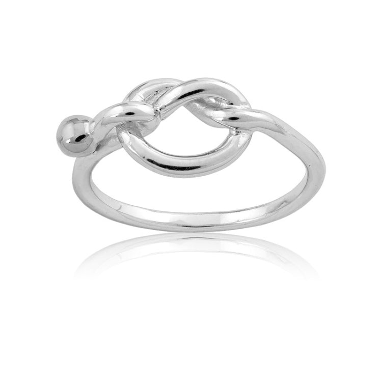 Sterling Silver Love Knot w/Bead Ring