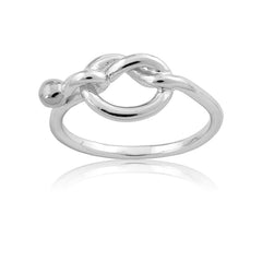 Sterling Silver Love Knot w/Bead Ring