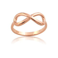 Sterling Silver Rose GP Infinity Ring