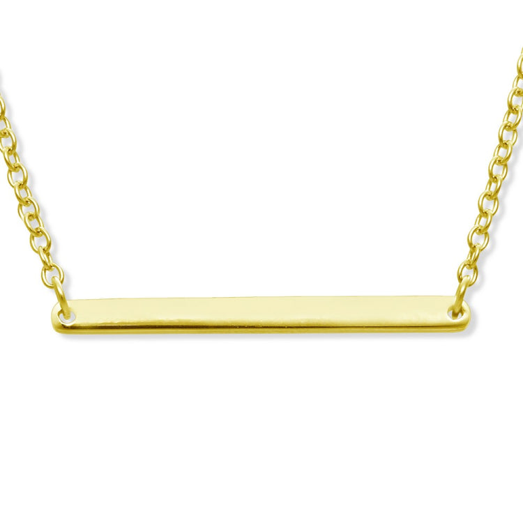 Sterling Silver GP Small Bar Necklace