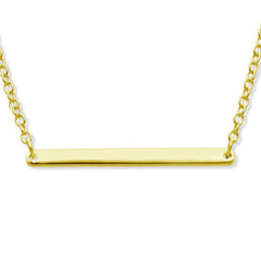 Sterling Silver GP Small Bar Necklace