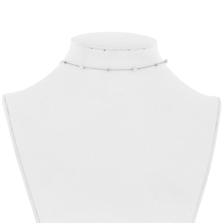 Sterling Silver Small Freshwater Pearls and Beads by the Yard Choker