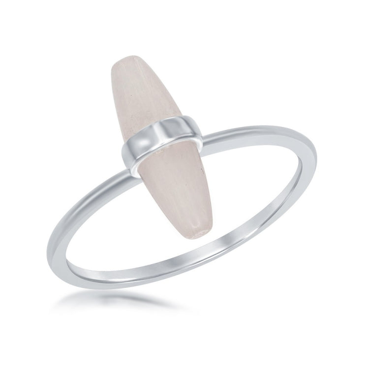 Sterling Silver Marquise Rose Quartz Ring
