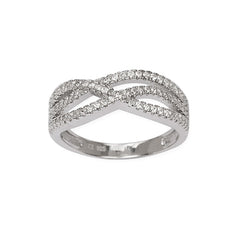 Sterling Silver CZ Micro Pave Ring