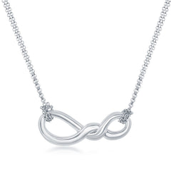 Sterling Silver Infinity Knot Double Strand Necklace