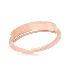 Sterling Silver Rose Gold Plated Engravable Ring