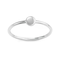 Sterling Silver Small Round Disc Ring