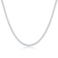 18" Sterling Silver 1.8mm Box Chain - Silver Plated