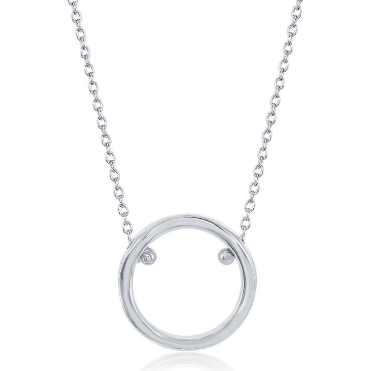 (SPECIAL ORD) Sterling Silver Open Disk/Ring Necklace