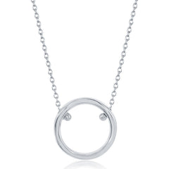 (SPECIAL ORD) Sterling Silver Open Disk/Ring Necklace