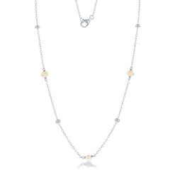Sterling Silver Small Freshwater Pearls and Beads by the Yard Necklace