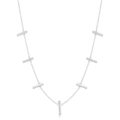 Sterling Silver Verticle Bars Necklace