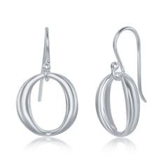 Sterling Silver Drop Down "O" Earrings